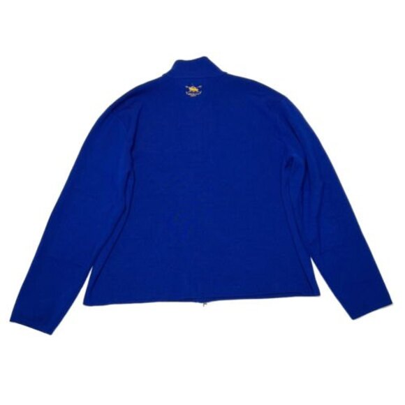 Polo Ralph Lauren Mens Merino Wool Zip Sweater XXL Mercer Club Blue - Picture 2 of 8